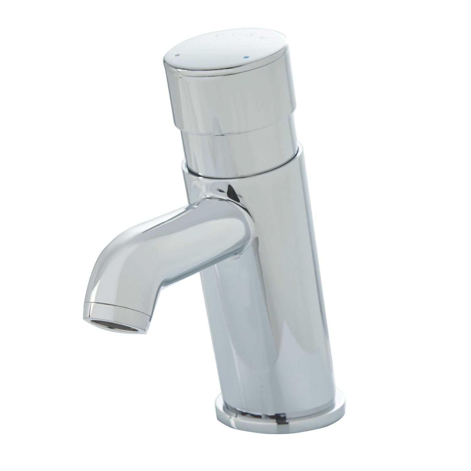Highlife Bathrooms Skara Chrome 147mm Push Button Mono Basin Mixer Tap (996PW)