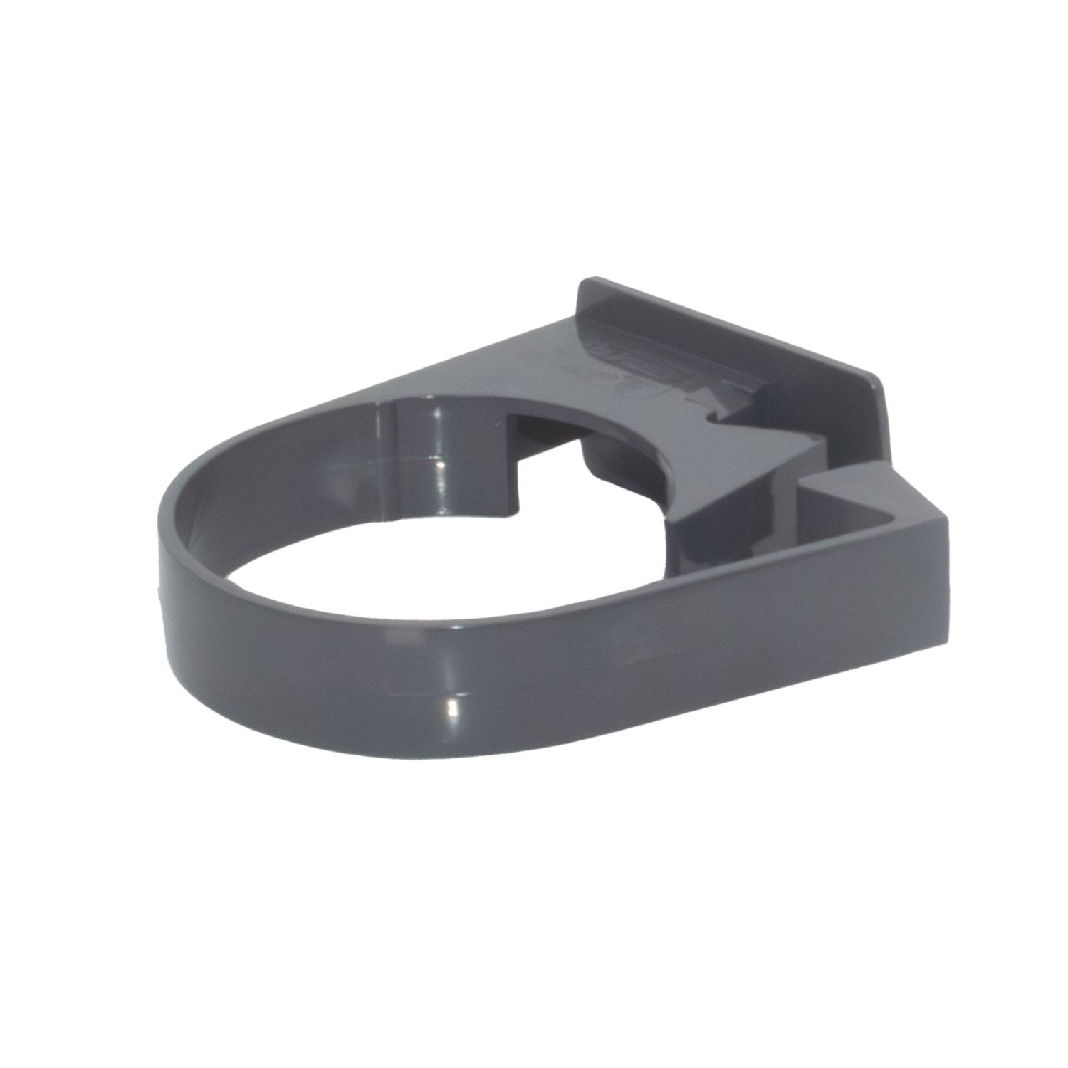FloPlast MiniFlo Round Downpipe Clips Anthracite Grey 50mm 10 Pack (996YE)