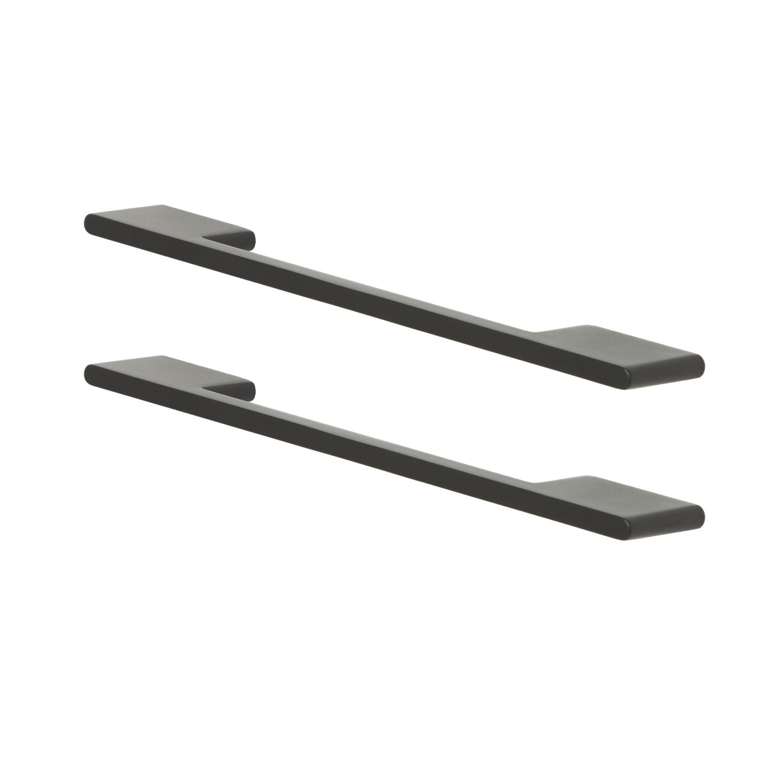 Essentials Cacao D Handle Matt Black 220mm 2 Pieces (998AA)