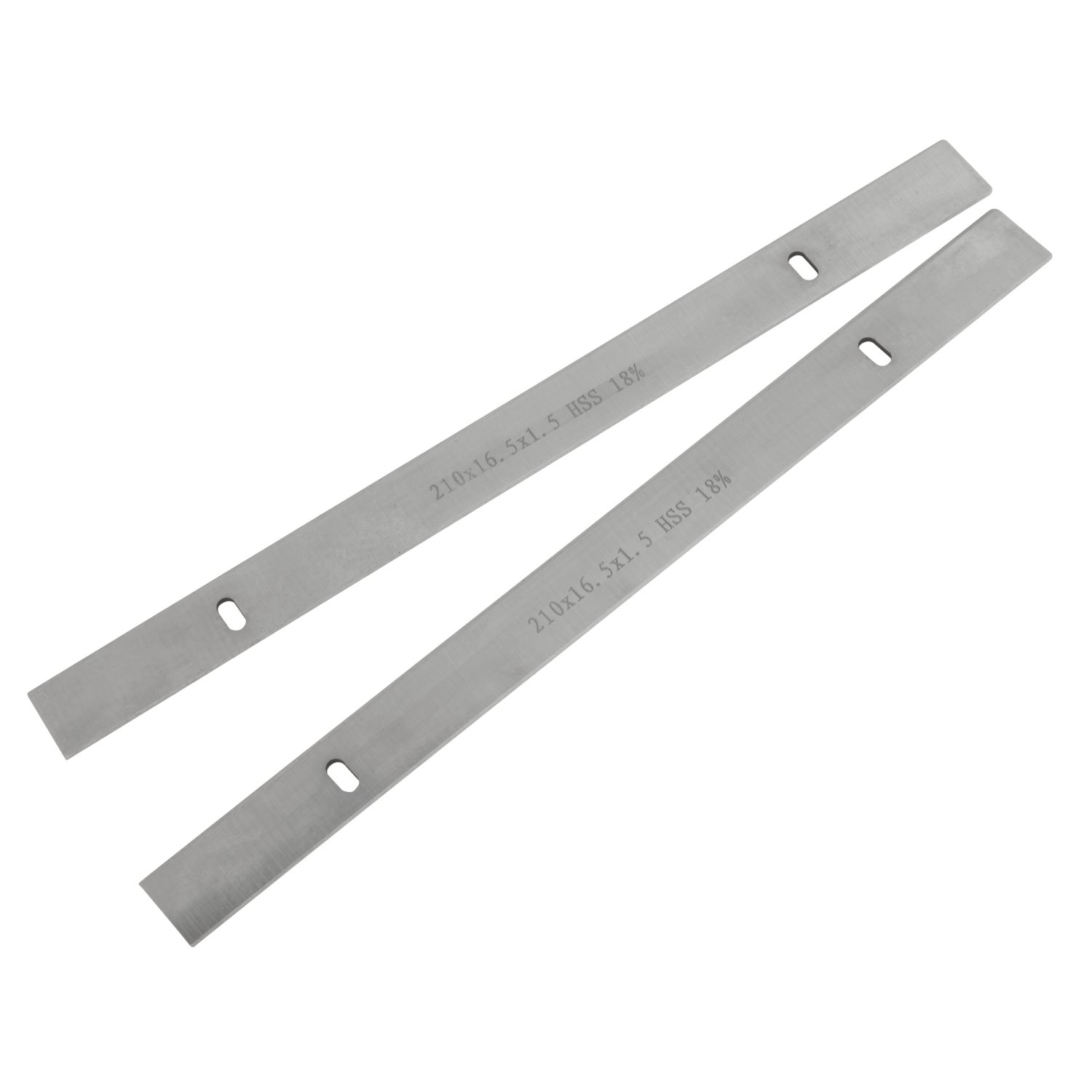 Titan Wood Planer Thicknesser Blades 210mm x 1.5mm x 16.5mm 2 Piece Set (999PR)