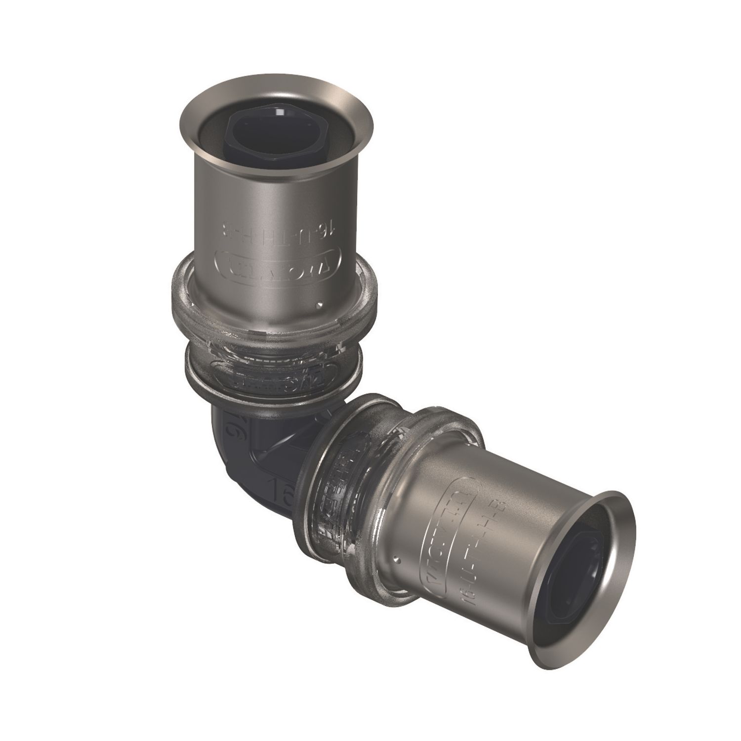 Wavin Tigris Multi-Layer Composite Press-Fit Equal 90° Elbows 16mm 10 Pack (999RM)