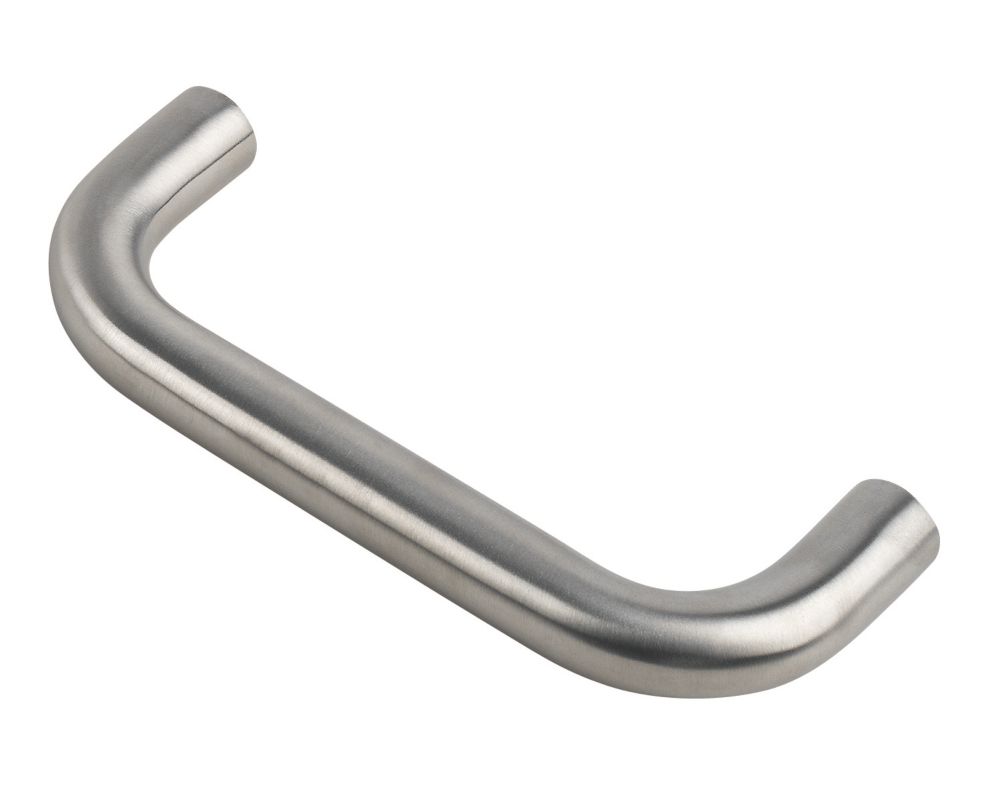 Image of Eurospec Fire Rated D Pull Handle Satin Stainless Steel 19mm x 169mm 