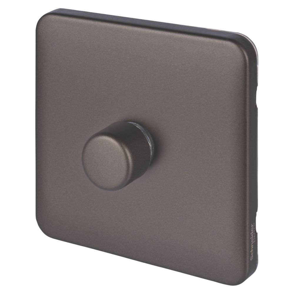 Image of Schneider Electric Lisse Deco 1-Gang 2-Way Dimmer Switch Mocha Bronze 