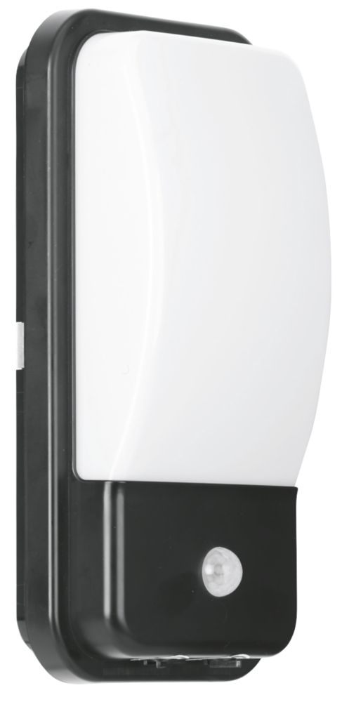 Image of Enlite UtiliteX Outdoor Rectangular LED Security Bulkhead With PIR Sensor Black 10W 880lm 