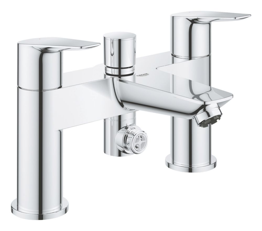Image of Grohe Start Edge Deck-Mounted Bath Shower Mixer Chrome 