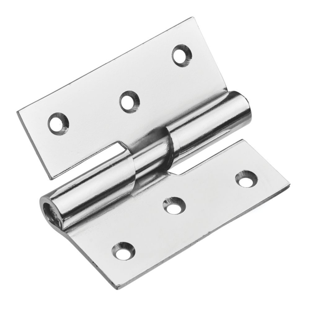 Image of Smith & Locke Polished Chrome Rising Butt Hinges RH 75mm x 70.6mm 2 Pack 