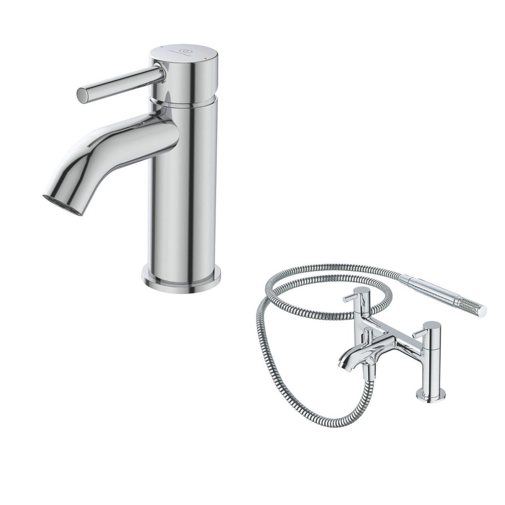 Image of Ideal Standard Ceraline Basin Mixer & Bath Shower Mixer Pack 