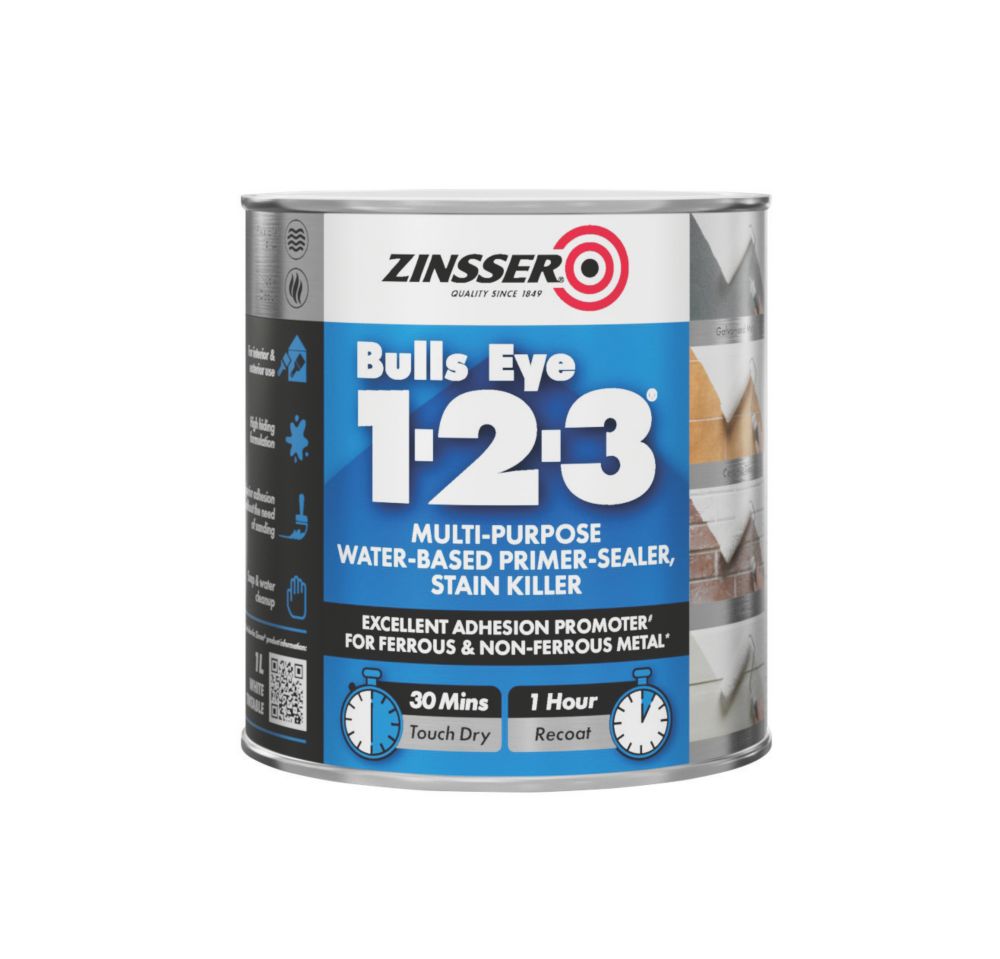 Image of Zinsser Bulls Eye 1-2-3 Primer-Sealer 1Ltr 