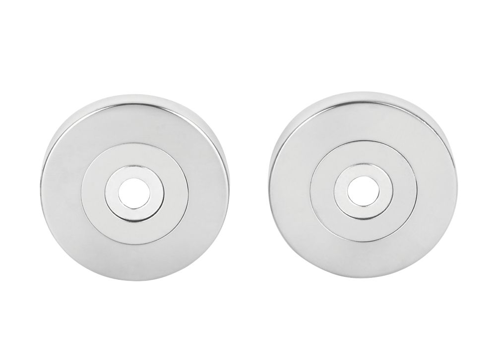 Image of Eurospec Pull Handle Roses Polished Stainless Steel 52mm 2 Pack 