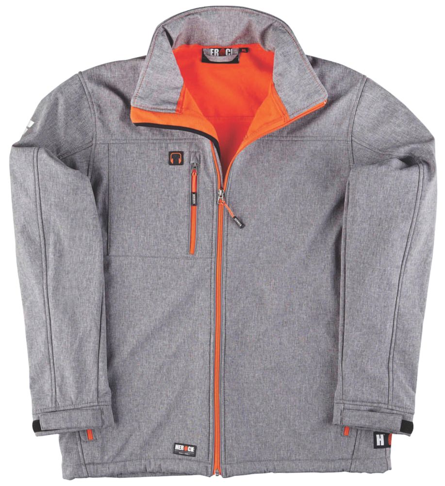 Image of Herock Echo Softshell Jacket Grey Medium 44" Chest 