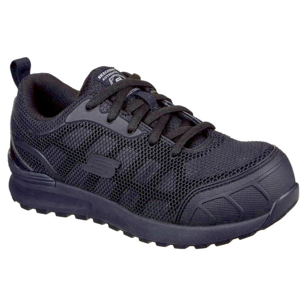 Image of Skechers Bulklin Ayak Metal Free Womens Safety Trainers Black/Black Size 5 