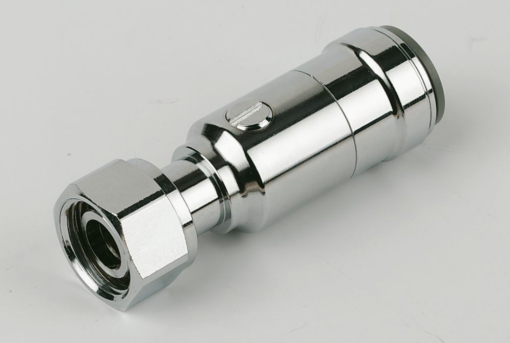 Image of JG Speedfit Straight Service Valve with Tap Connector 15mm Ã 1â2â³ Brass 