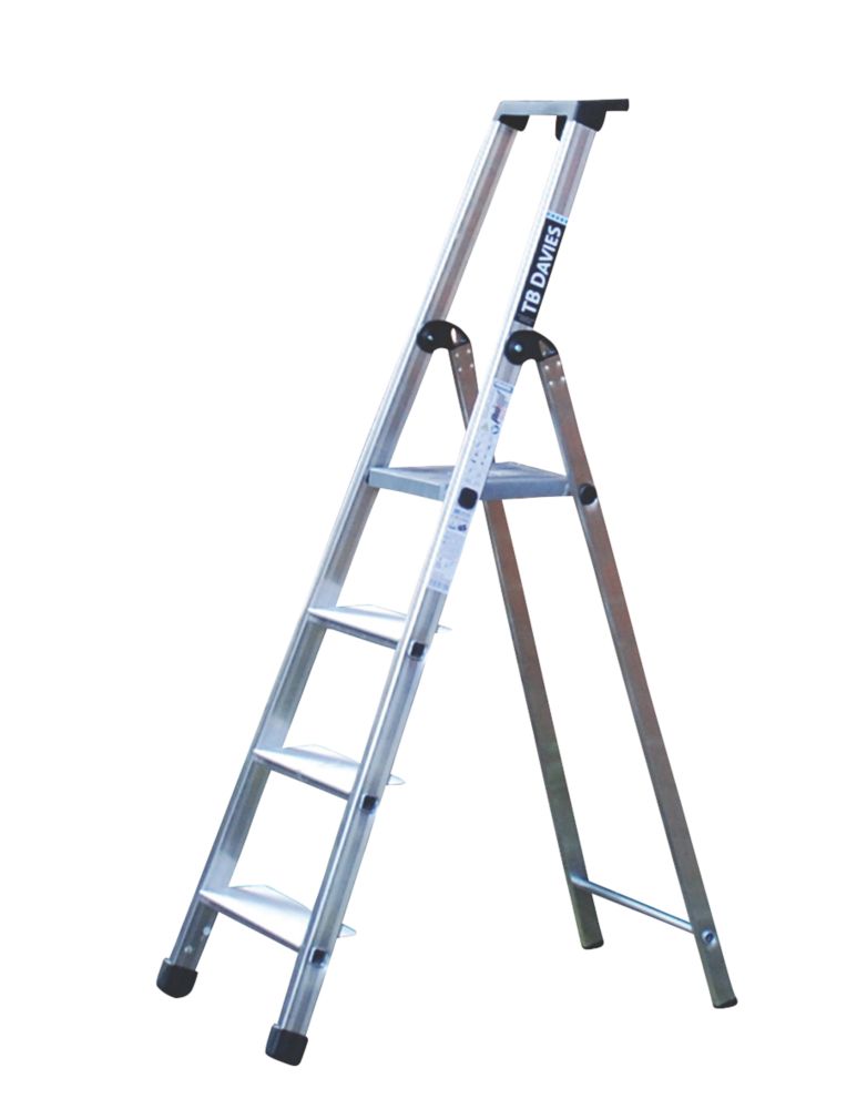 Image of TB Davies Maxi Aluminium 4-Treads Platform Stepladder 0.88m 