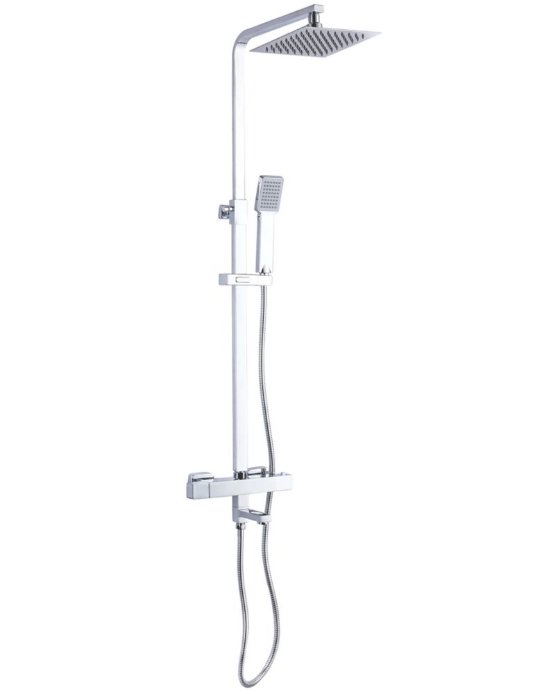 Image of ETAL Socorro Rear-Fed Exposed Polished Chrome Thermostatic Bar Mixer Shower 
