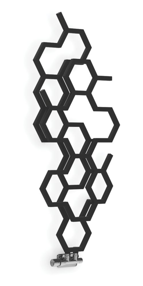 Image of Terma Hex Radiator 1200m x 486mm Black 1180BTU 