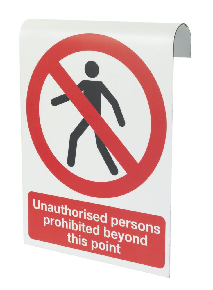 Image of Unauthorised Persons Prohibited Beyond This Point Sign 500mm x 300mm 