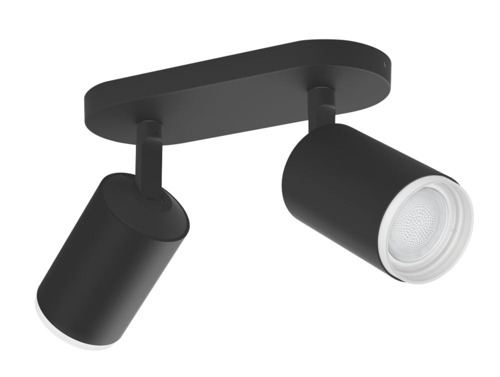 Image of Philips Hue Fugato LED Double Spotlight Black 6W 700lm 
