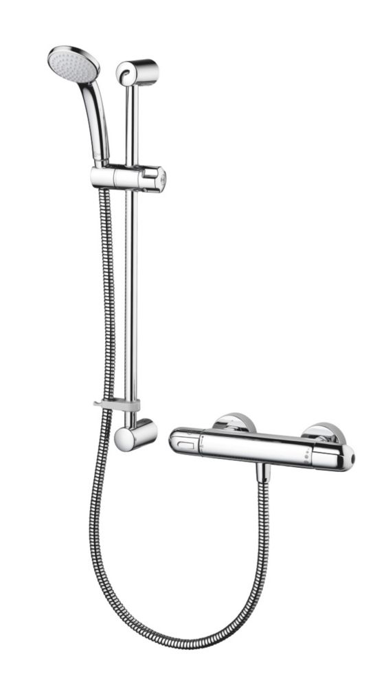 Image of Ideal Standard Alto EV Gravity-Pumped Flexible Exposed Chrome Thermostatic Mixer Shower Flexible 