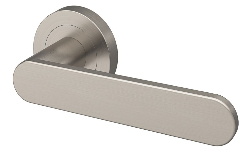 Image of Smith & Locke Door Handle Pair Satin Nickel 