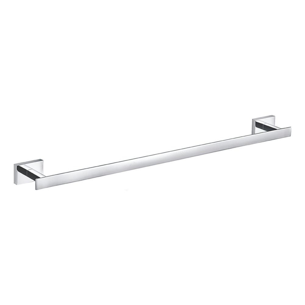 Image of Aqualux York Single Towel Bar Chrome 66cm x 6cm x 14.5cm 