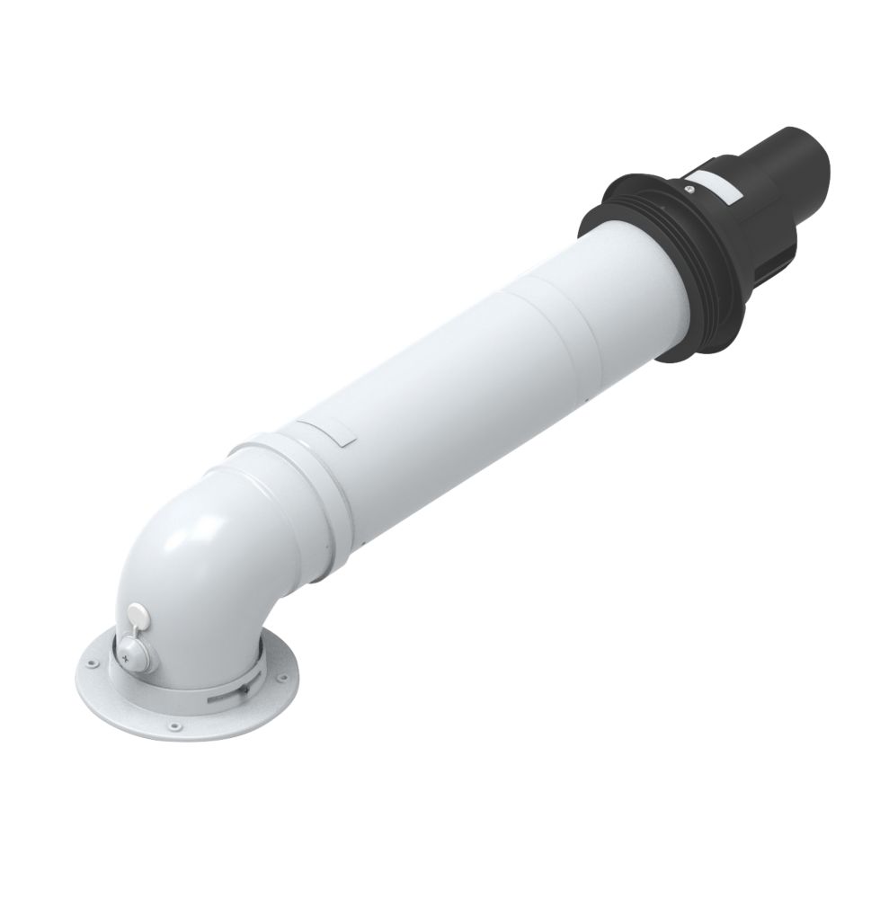 Image of Baxi Internal Fit Telescopic Flue 420-690mm White / Black 