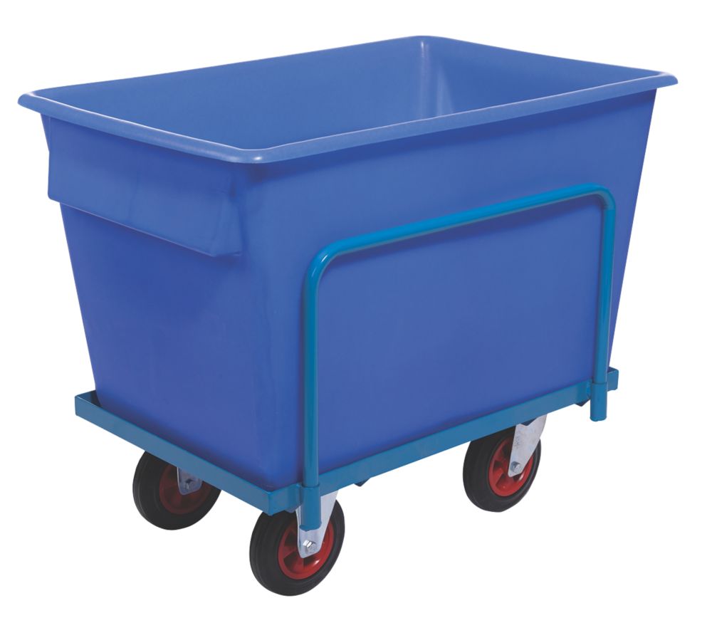 Image of Mobile Container w/ Swivel Wheels Blue 370Ltr 