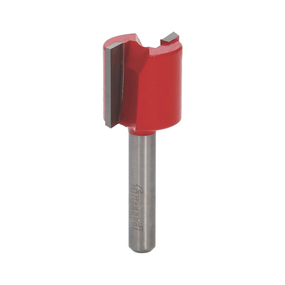 Image of Freud 1/4" Shank Double-Flute Straight Router Cutter 20mm x 19.1mm 