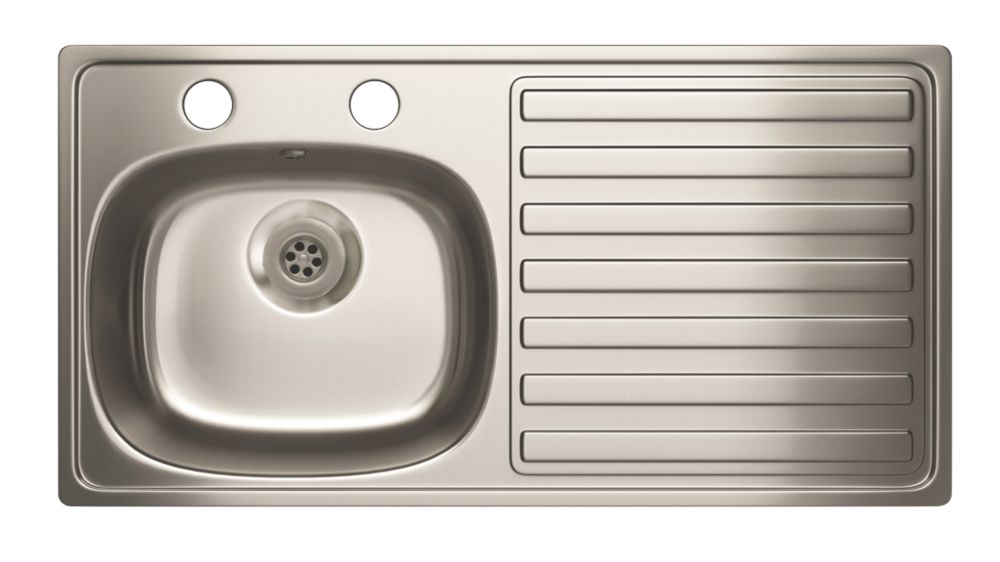 Image of Carron Phoenix 1 Bowl Stainless Steel Kitchen Sink 940mm x 485mm 