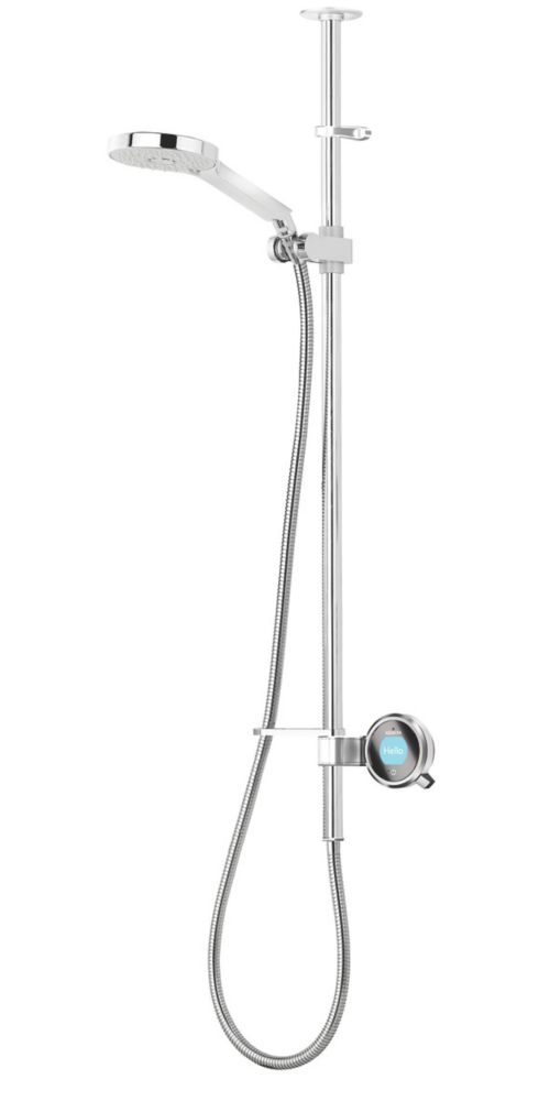 Image of Aqualisa Q HP/Combi Black / Chrome Thermostatic Smart Shower 