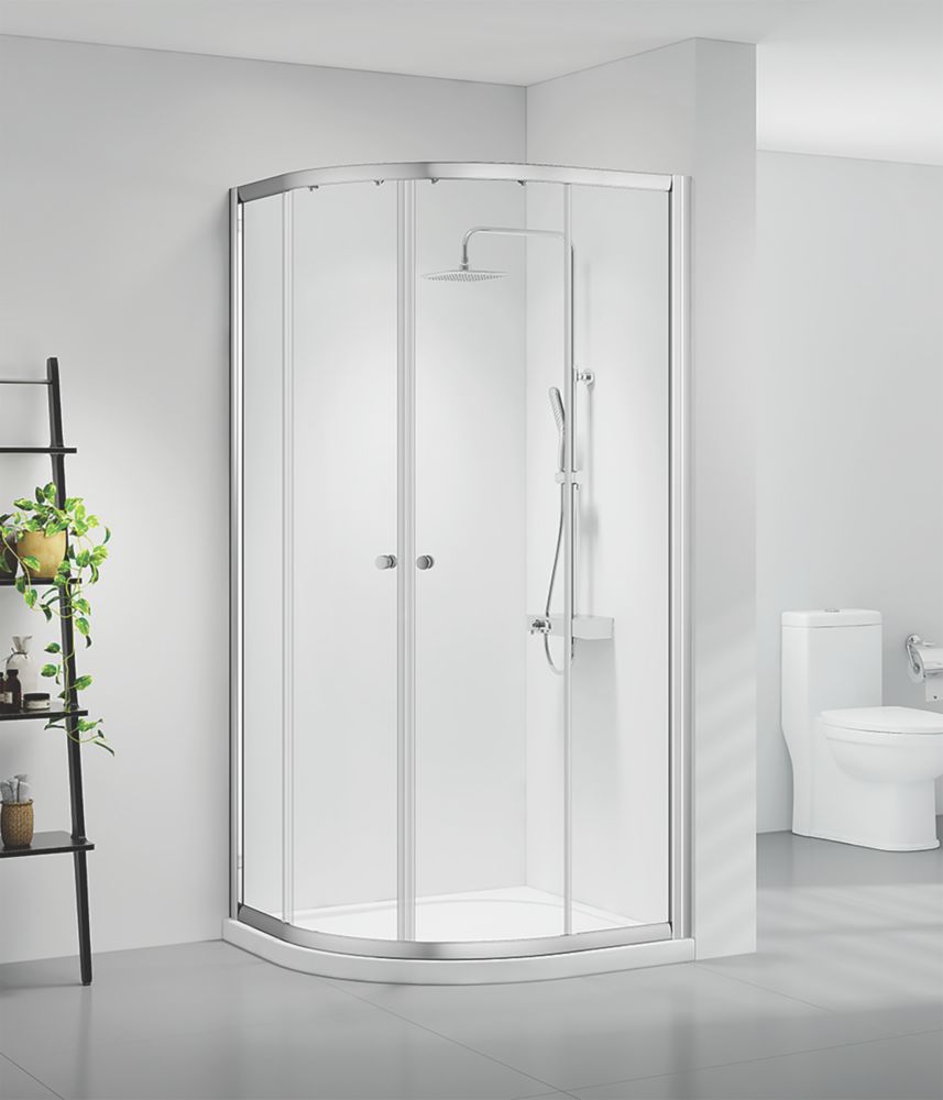 Image of Triton Neo Six Framed Quadrant Shower Enclosure Non-Handed Chrome 900mm x 900mm x 1850mm 