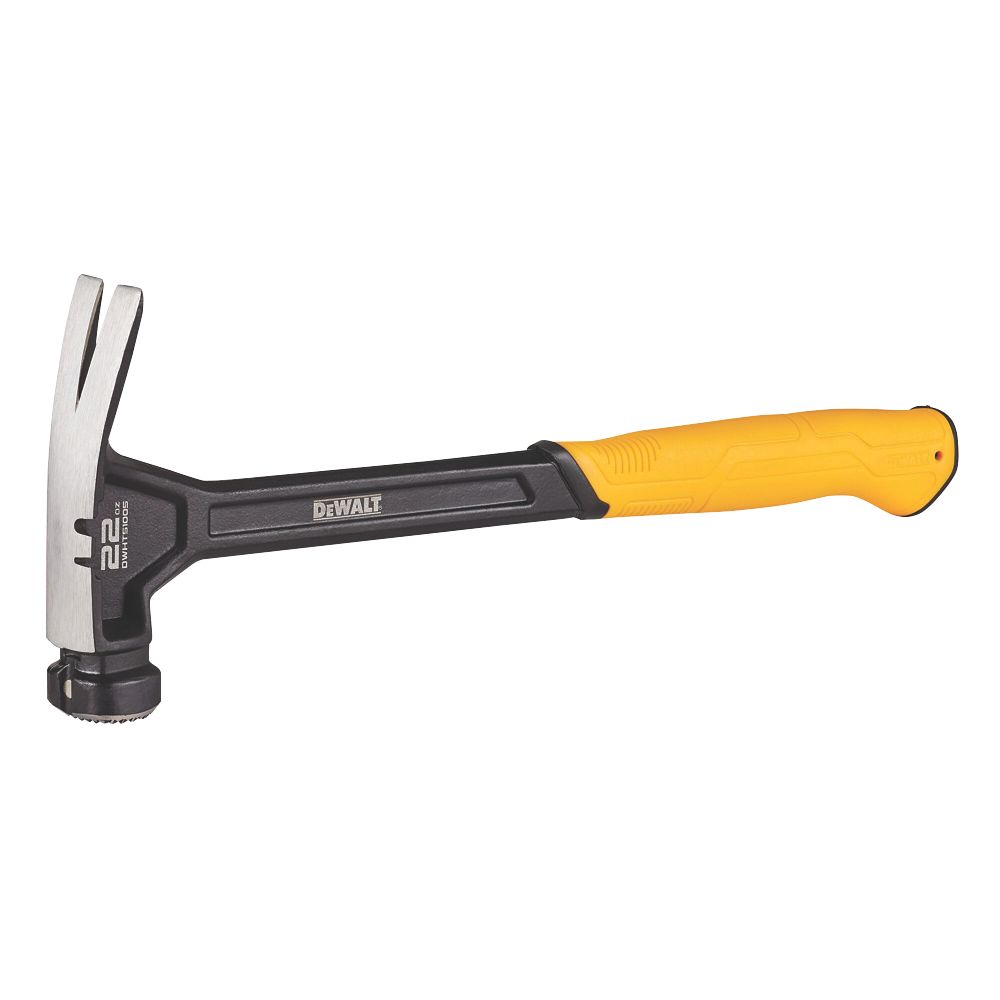 Image of DeWalt XP One-Piece Rip Claw Hammer Checker Face 22oz 