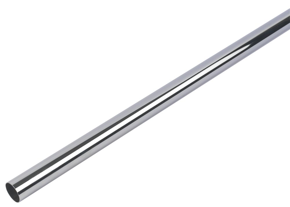 Image of Smith & Locke Round Wardrobe Rail Polished Chrome 1829mm x 25mm 