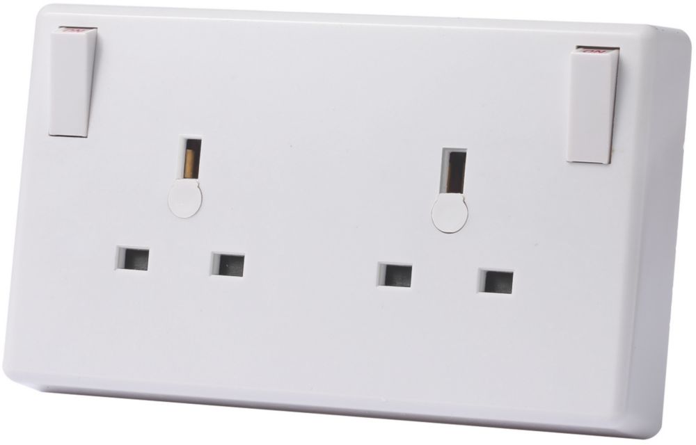 Image of LAP 13A 1G to 2G Switched Converter Socket White 