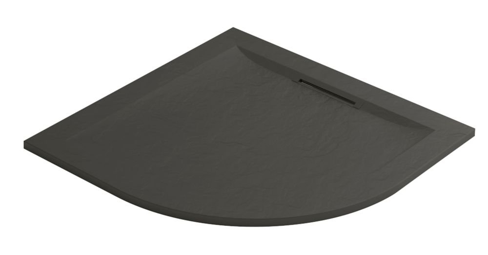 Image of Mira Flight Level Quadrant Shower Tray Slate Grey 800mm x 800mm x 25mm 