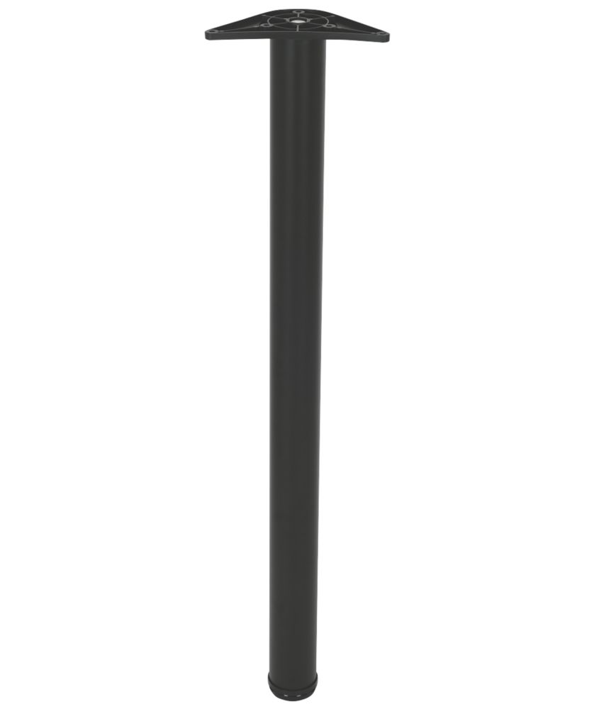 Image of Rothley Worktop Leg Matt Black 870-895mm 