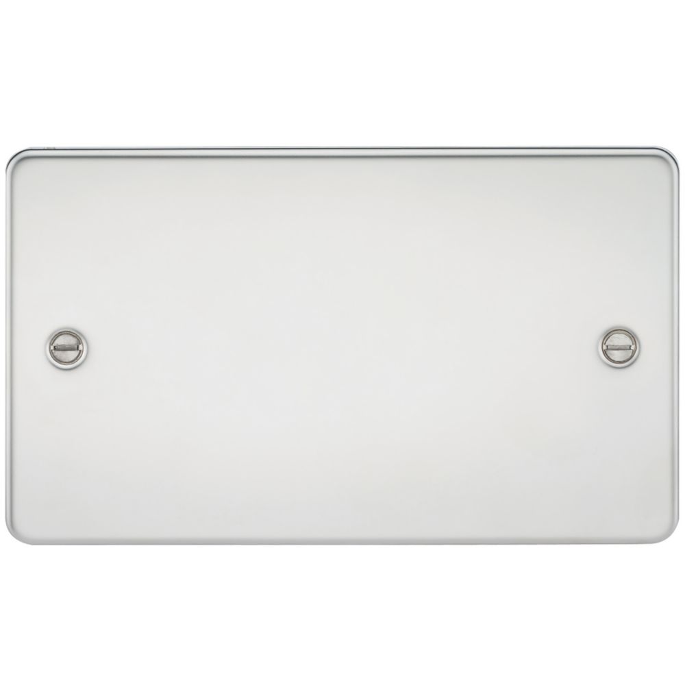 Image of Knightsbridge 2-Gang Blanking Plate Polished Chrome 