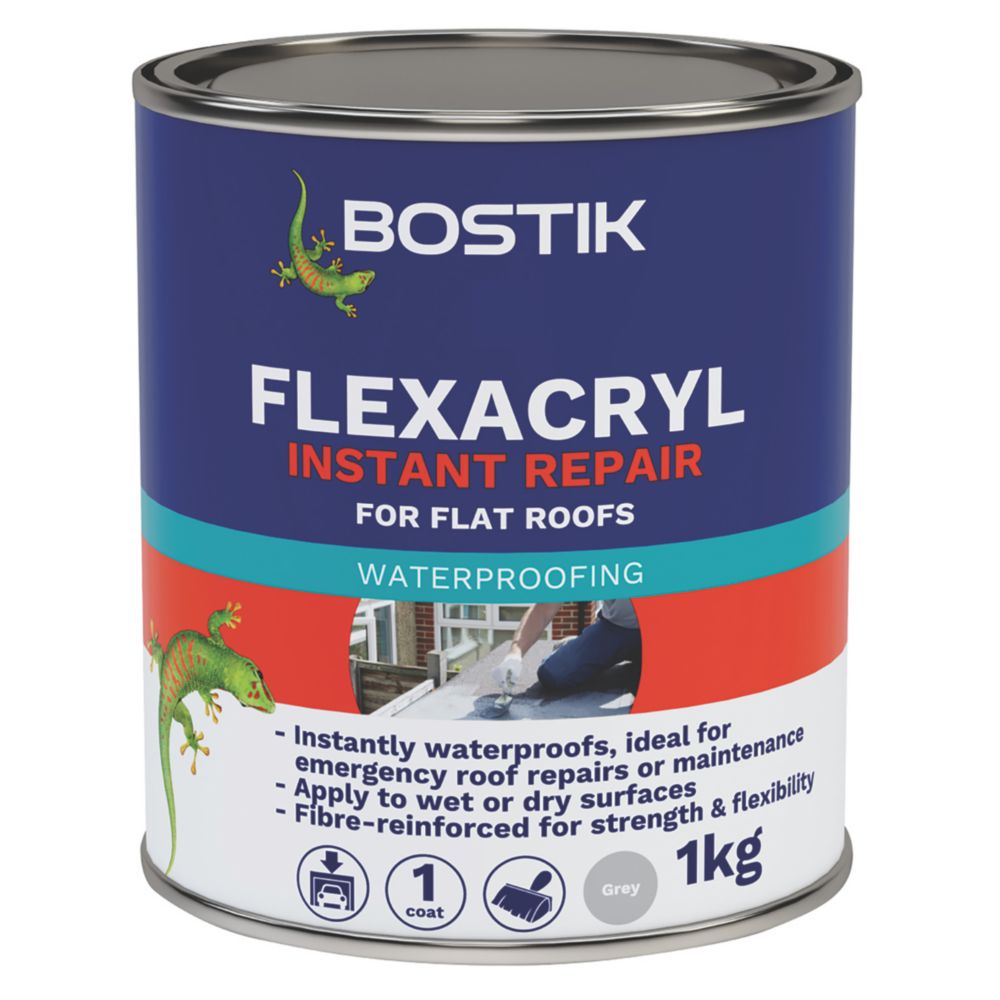 Image of Bostik Roof Repair Compound Grey 1kg 