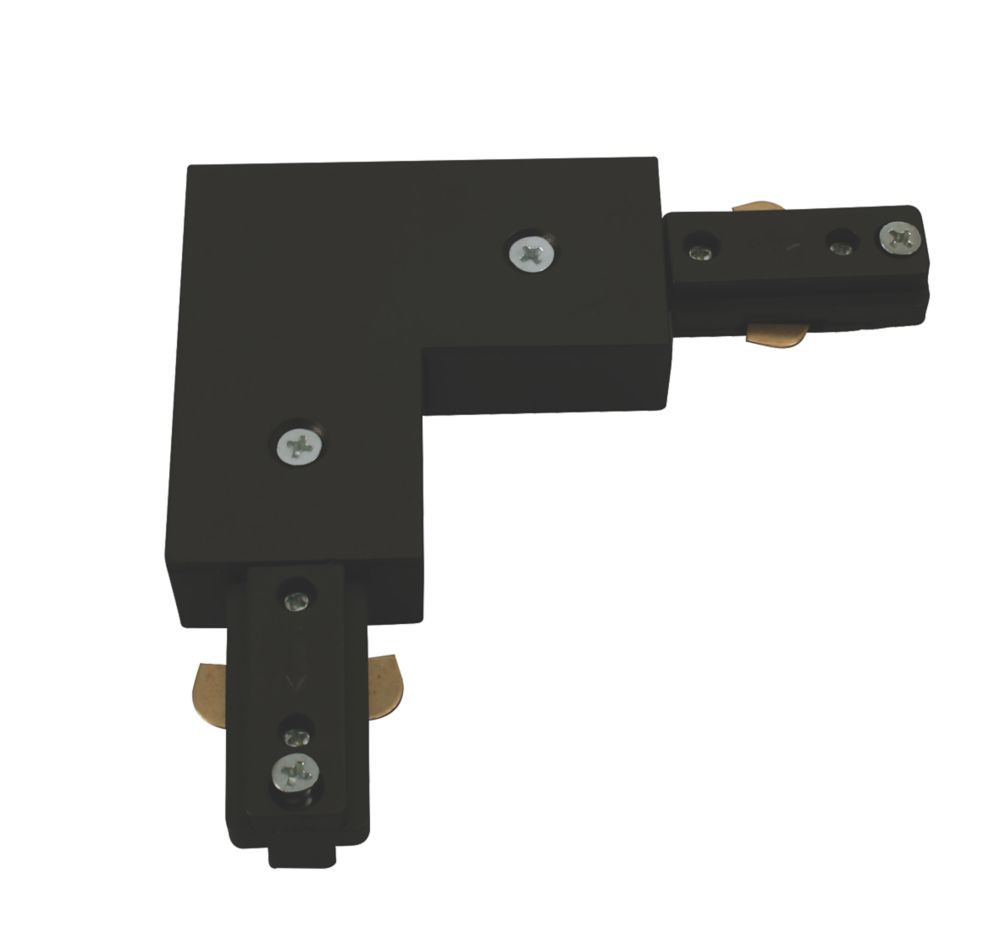 Image of Knightsbridge 1-Circuit Right Angle Connector for Knightsbridge Track Lighting System Black 