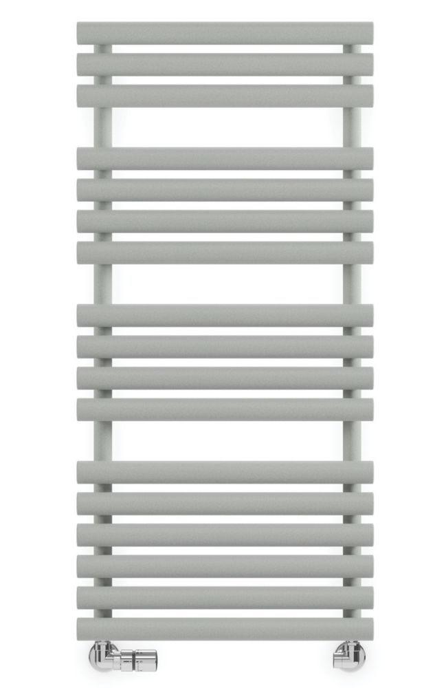 Image of Terma Rolo Towel Designer Towel Rail 1085mm x 520mm Grey / Silver 2111BTU 