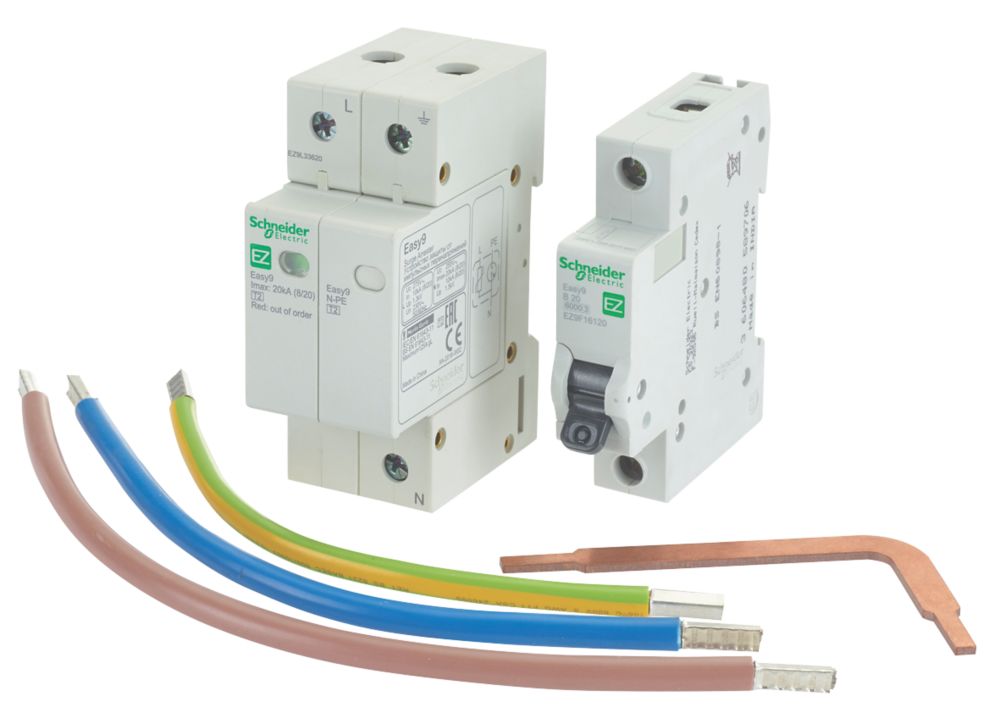 Image of Schneider Electric Easy9 SP & N Type 2 Surge Protection Kit 20kA 
