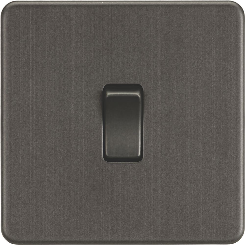 Image of Knightsbridge 10AX 1-Gang 2-Way Light Switch Smoked Bronze 