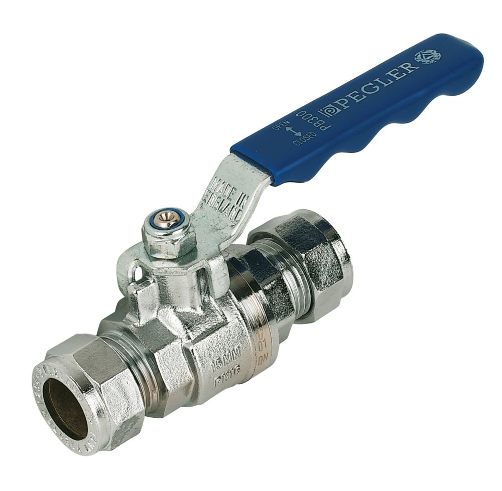 Image of Pegler Ball Valve Blue 15mm 