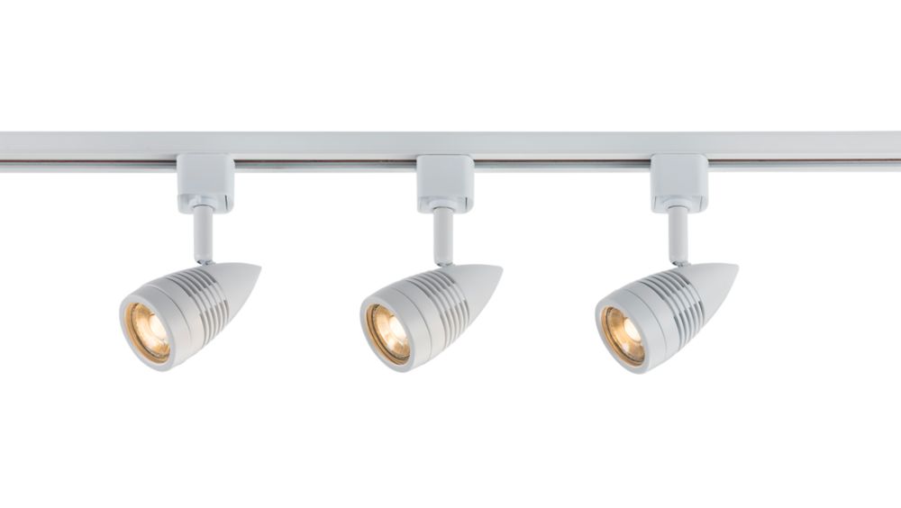 Image of Knightsbridge 1-Circuit Track Lighting Kit 1m White 