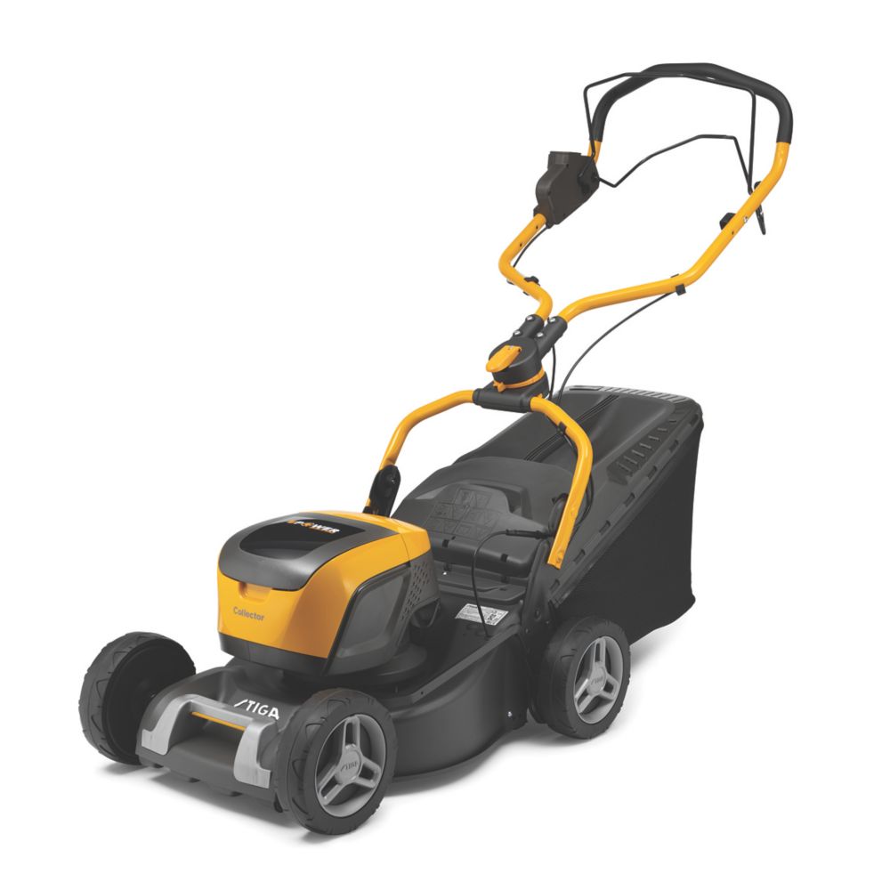 Image of Stiga Collector 543e S Kit 48V 2 x 4Ah Li-Ion E-Power Brushless Cordless 41cm Self-Propelled Rotary Lawn Mower 