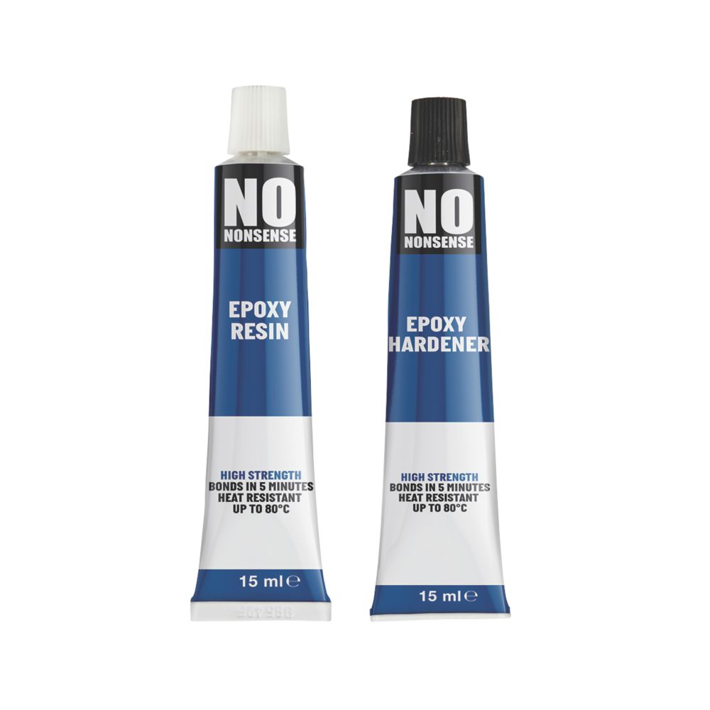 Image of No Nonsense 2-Part Epoxy Adhesive Tubes Pale Yellow 30ml 