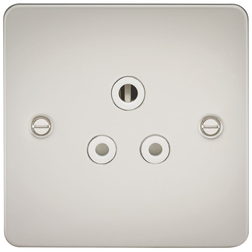 Image of Knightsbridge 5A 1-Gang Unswitched Socket Pearl with White Inserts 
