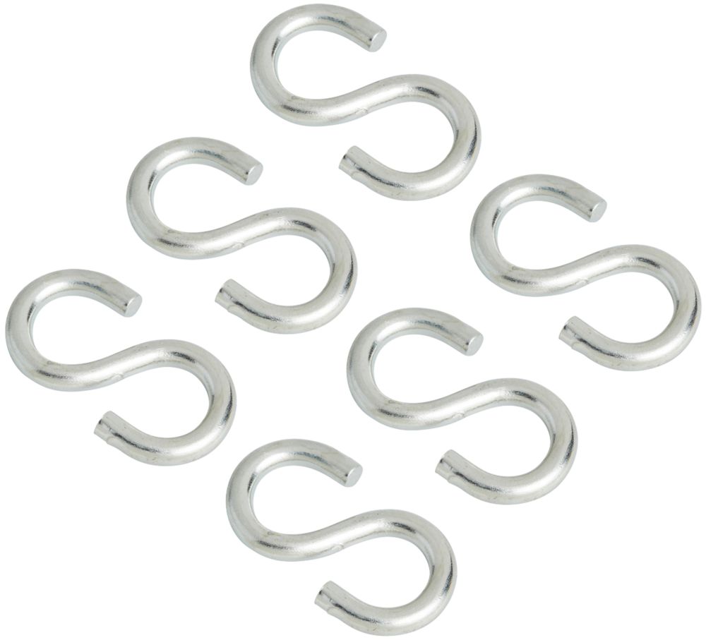 Image of Diall S-Hooks Zinc-Plated 30 x 3mm 6 Pack 