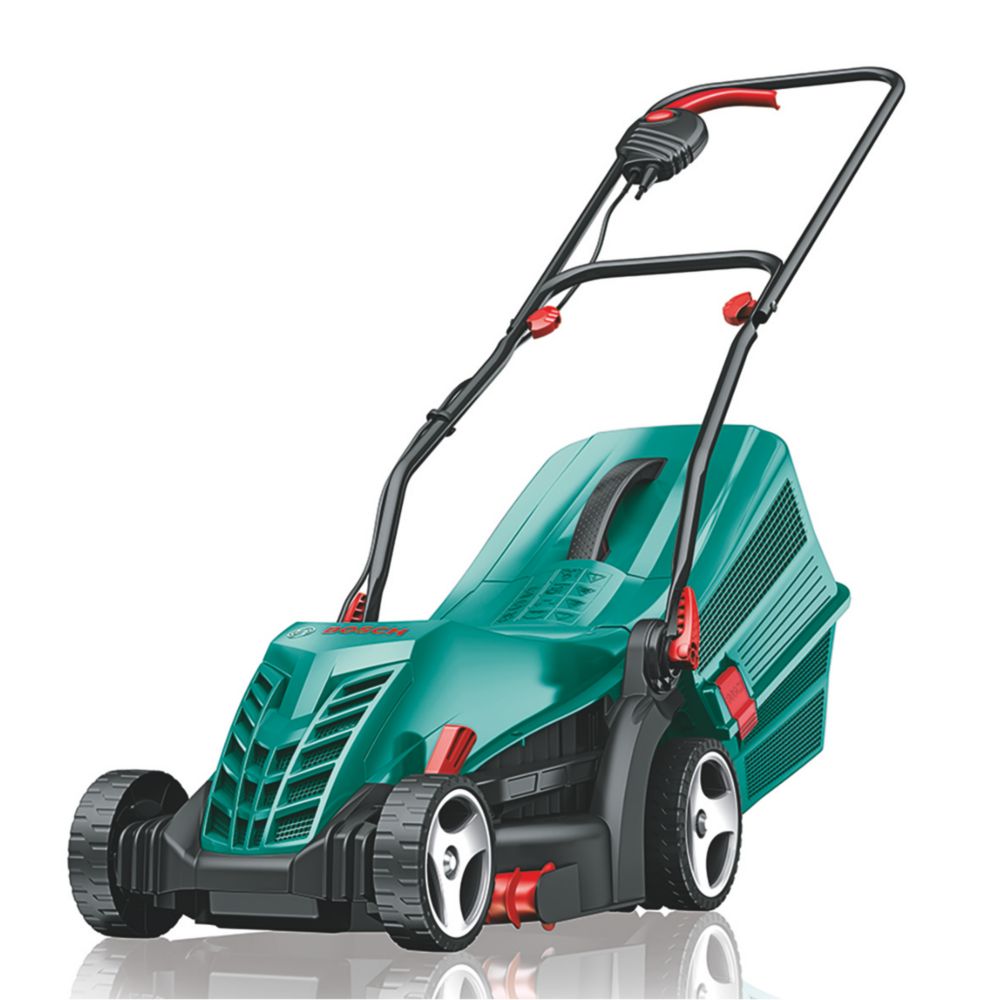 Image of Bosch Rotak 34R 1300W 34cm Electric Rotary Lawn Mower 240V 