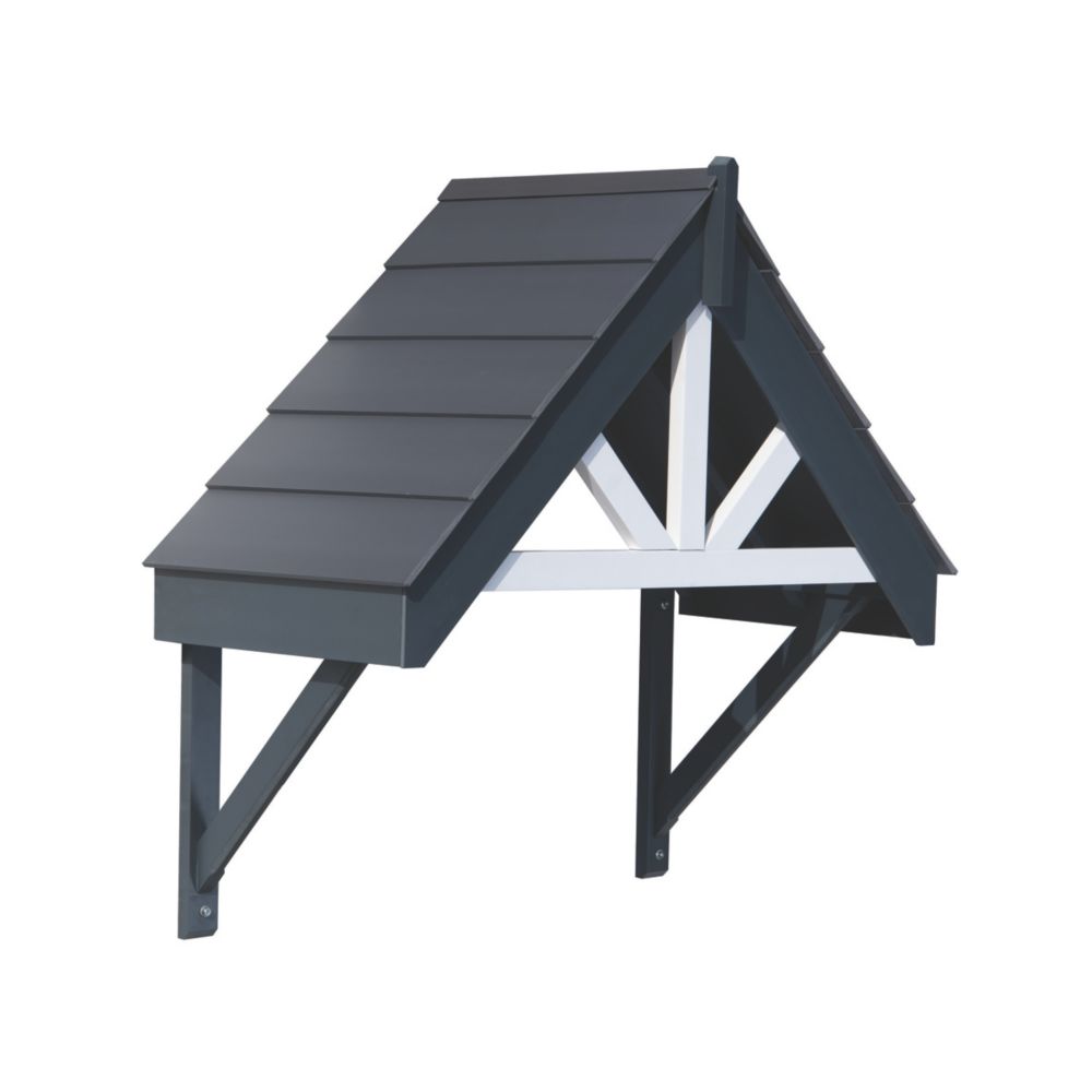 Image of Greenhurst Deluxe Door Canopy Grey 1320mm x 630mm x 1260mm 