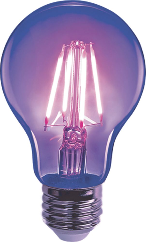 Image of Sylvania Helios Chroma ES A60 Blacklight LED Light Bulb 4W 